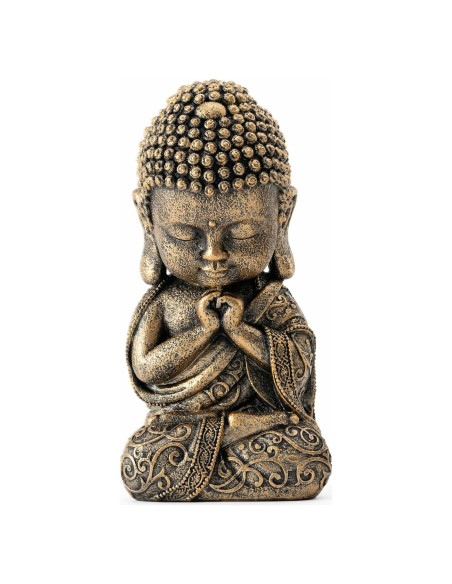 Estatua de Buda Bebé BOIHEGU 20 cm Dorada para Meditación