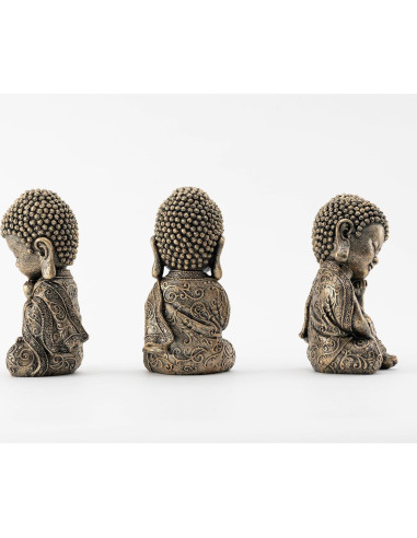 Estatua de Buda Bebé BOIHEGU 20 cm Dorada para Meditación