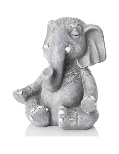 Estatua de Elefante Zen AMOIENSIS 13.97 cm Decoración Meditación