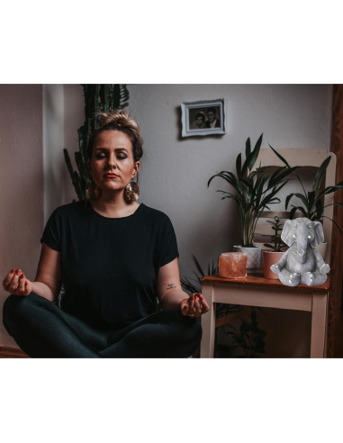 Estatua de Elefante Zen AMOIENSIS 13.97 cm Decoración Meditación