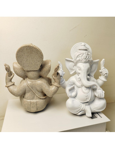 Estatua de Ganesha 20 cm Yahu Lando - Decoración Hindú Blanca