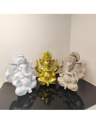 Estatua de Ganesha 20 cm Yahu Lando - Decoración Hindú Blanca