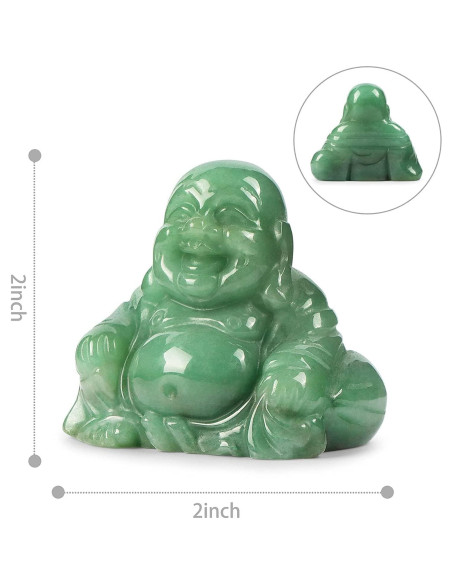 Estatua Buda Feliz de Cristal Aventurina Verde 5 cm Decoración Estatua Buda Feliz de Cristal Aventurina Verde 5 cm Decoración