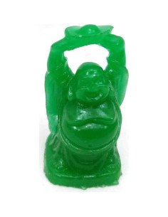 Set de 6 Estatuas de Buda Riendo JapanBargain 5.08 cm Verde Jade 2