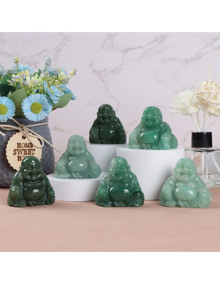 Estatua Buda Feliz de Cristal Aventurina Verde 5 cm Decoración Estatua Buda Feliz de Cristal Aventurina Verde 5 cm Decoración
