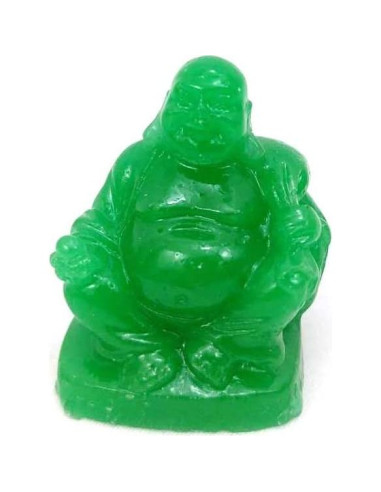 Set de 6 Estatuas de Buda Riendo JapanBargain 5.08 cm Verde Jade