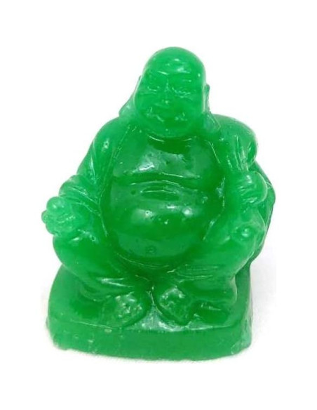 Set de 6 Estatuas de Buda Riendo JapanBargain 5.08 cm Verde Jade