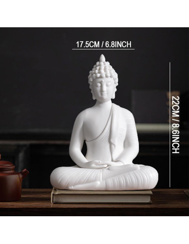 Estatua de Buda Shakyamuni 21.8 cm Cerámica ARBTOTCE Decoración