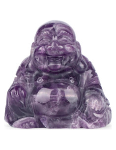 Estatua de Buda Maitreya de Amatista Artistone 5cm Tallada a Mano