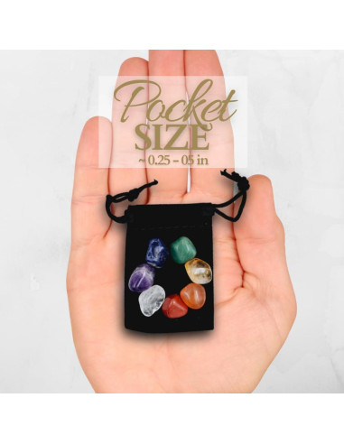 Kit de Cristales Sanadores ZATNY - 7 Piedras Chakra con E-book