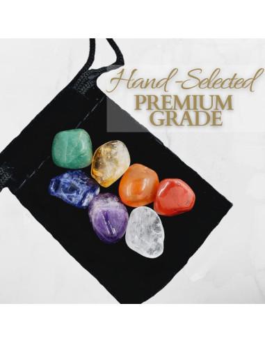Kit de Cristales Sanadores ZATNY - 7 Piedras Chakra con E-book