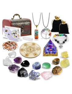 Conjunto de Cristales Sanadores TATOODAA 26 Piezas Chakra