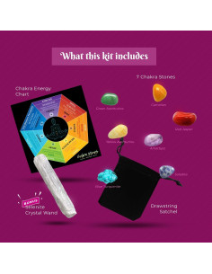 Juego de Cristales de Sanación Chakra Mecka - 7 Piedras Reiki 2