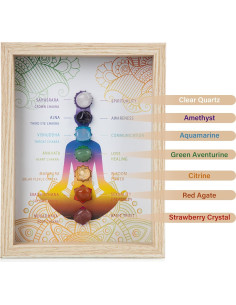 Marco de Foto ZenBless con Cristales de 7 Chakras 21.7x16.7cm 2