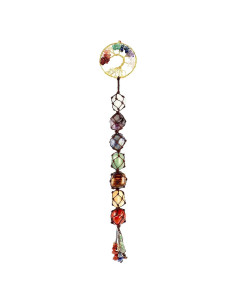 Árbol de la Vida 7 Chakras Cristales Adorno Feng Shui 28 cm