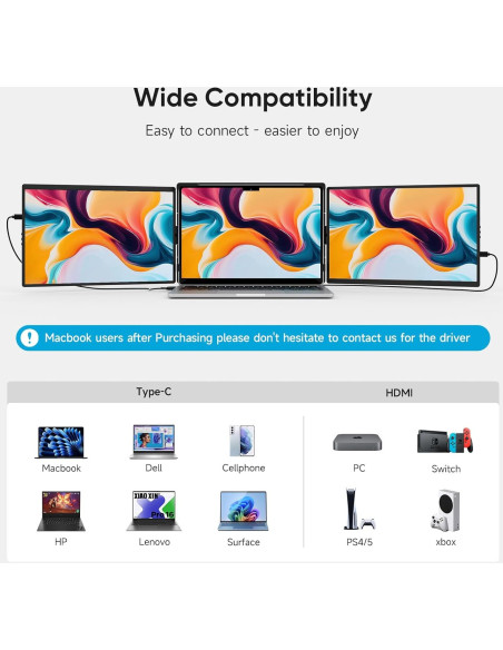 Extensor de Pantalla Dopesplay 14.1" FHD 1200P Portátil