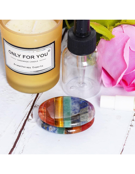 Juego de 2 Piedras de Pulgar Sanadoras Marrywindix 7 Chakras