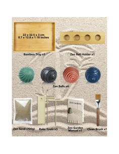Kit Jardín Zen Japonés Artcome - Mini Jardín de Arena 32.5x22cm 2
