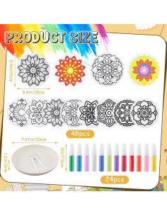 Kit de Pintura de Arena Mandala Vertintong 48 Piezas 2