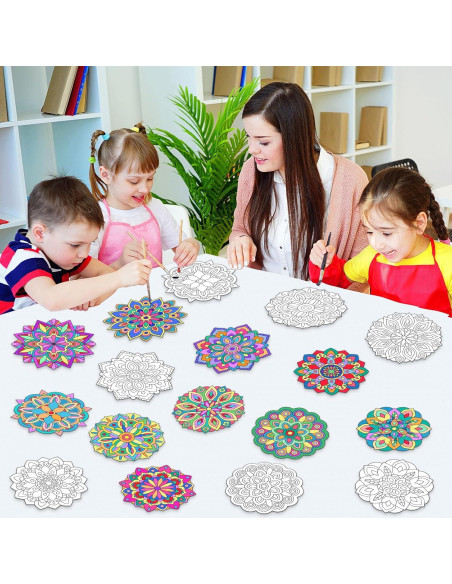 Set de 48 Recortes Mandala Naozinebi para Colorear 20cm Set de 48 Recortes Mandala Naozinebi para Colorear 20cm