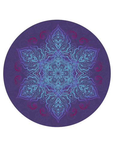 Alfombrilla de Yoga Keolorn Redonda 140cm Suede Antideslizante