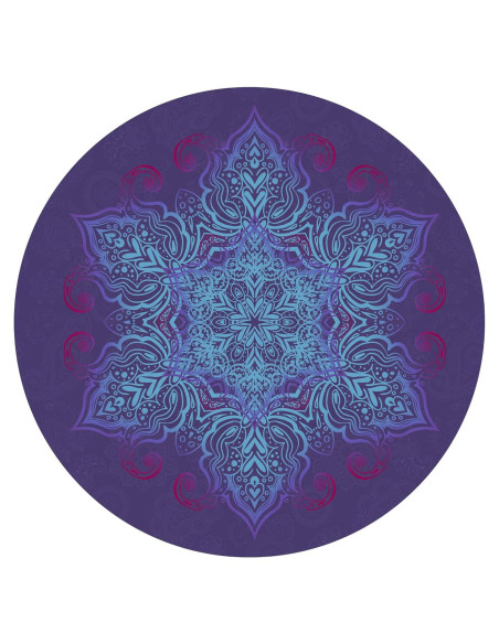 Alfombrilla de Yoga Keolorn Redonda 140cm Suede Antideslizante