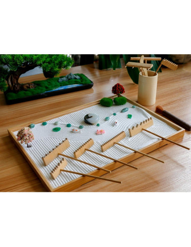 Kit de Jardín Zen JJJ Arts - 31 Piezas con Rastrillos y Accesorios