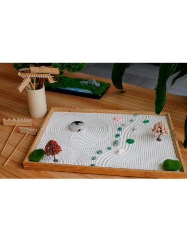 Kit de Jardín Zen JJJ Arts - 31 Piezas con Rastrillos y Accesorios