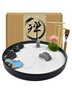 Jardín de Arena Zen Japonés Artcome con Decoraciones - 19 Piezas
