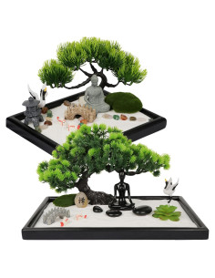 Jardín Zen para Escritorio - Kit de Meditación con Arena Blanca