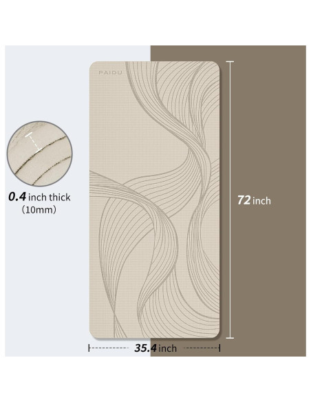 Alfombrilla de Yoga PAIDU Grande 182.88x91.44 cm Antideslizante