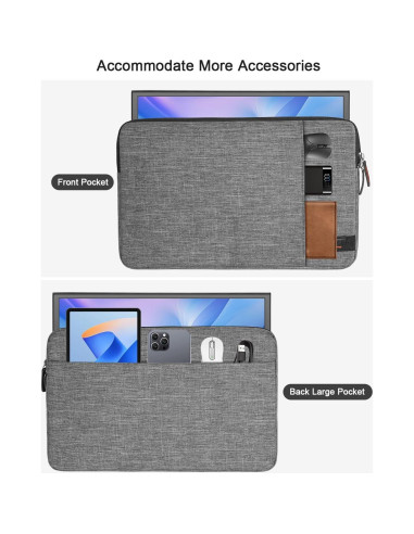 Funda para Monitor Portátil Losong 15.7" Acolchada Gris