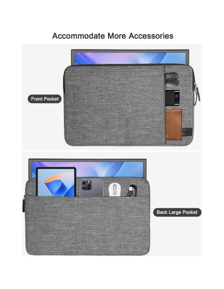 Funda para Monitor Portátil Losong 15.7" Acolchada Gris