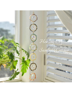 Campana de Viento de Cristal Sanador Venusorn 73 cm 7 Chakras 2