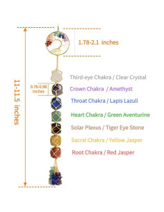 Árbol de la Vida 7 Chakras Anjiucc Hecho a Mano 27.9 cm 2
