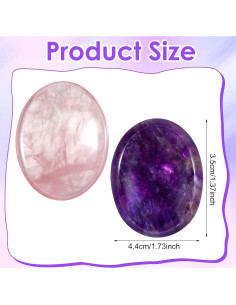 2 Piezas de Piedra de Preocupación Amatista HJZHII 4.4x3.5cm 2