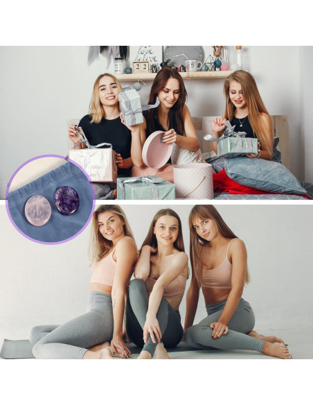 2 Piezas de Piedra de Preocupación Amatista HJZHII 4.4x3.5cm