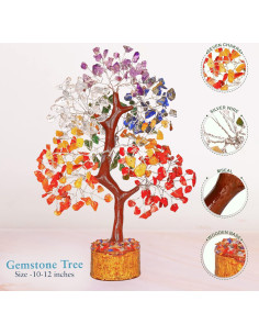 Árbol de Cristales de Siete Chakras YATHABI 25 cm Hecho a Mano 2