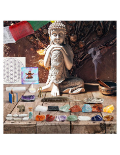 Kit de Altar y Meditación Dancing Bear 35 Piezas Cristales