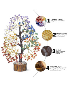 Árbol de Cristales de la Vida YATSKIA 25 cm 7 Chakras 2