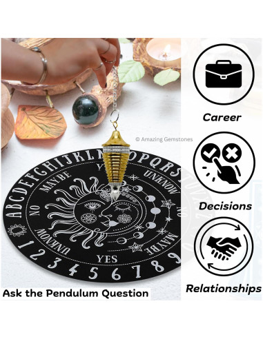 Péndulo de Metal Sanador Amazing Gemstones - Bobina Dura 5.08cm