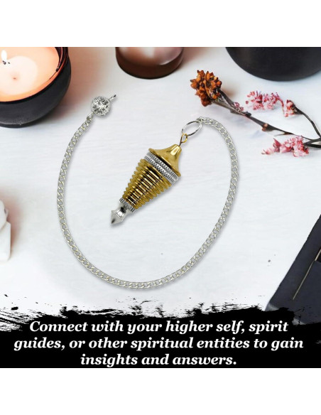 Péndulo de Metal Sanador Amazing Gemstones - Bobina Dura 5.08cm