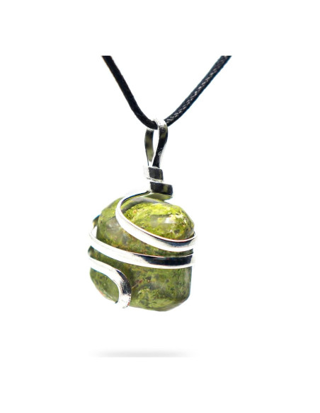 Collar de Jaspe Unakite AYANA - Joyería Hecha a Mano 45.72 cm