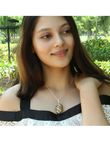 Collar de Jaspe Unakite AYANA - Joyería Hecha a Mano 45.72 cm