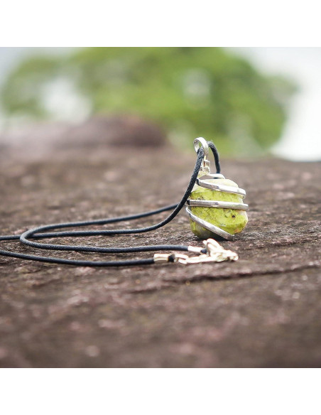 Collar de Jaspe Unakite AYANA - Joyería Hecha a Mano 45.72 cm