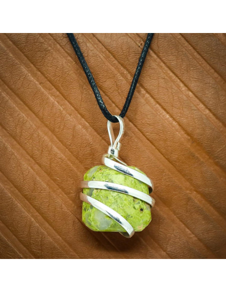 Collar de Jaspe Unakite AYANA - Joyería Hecha a Mano 45.72 cm