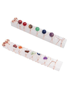 2 Piezas Varitas de Cristal de Cuarzo Selenita Natural 80mm