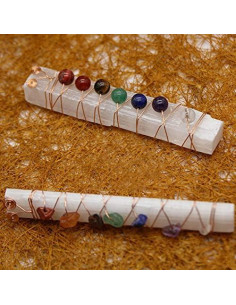 2 Piezas Varitas de Cristal de Cuarzo Selenita Natural 80mm 2