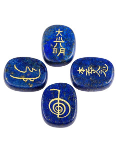Set de 4 Piedras de Chakra Lapis Lazuli Rockcloud Reiki