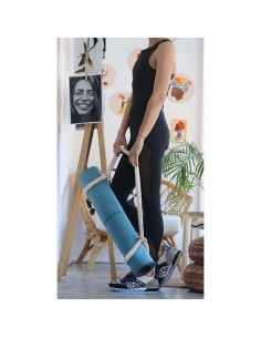 Correa de Yoga Tejida a Mano Kiido 180 cm Color Gris 2